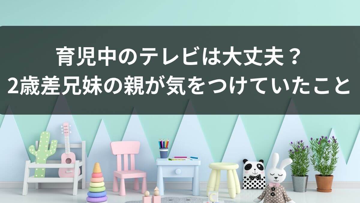 育児中のテレビは大丈夫？2歳差兄妹の親が気をつけていたこと